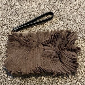 Simply Vera Fringed Brown Clutch